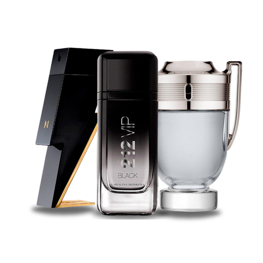Cofanetto con 3 Fragranze: BAD BOY, 212 VIP BLACK e Paco Rabanne INVICTUS (Eau de Parfum)